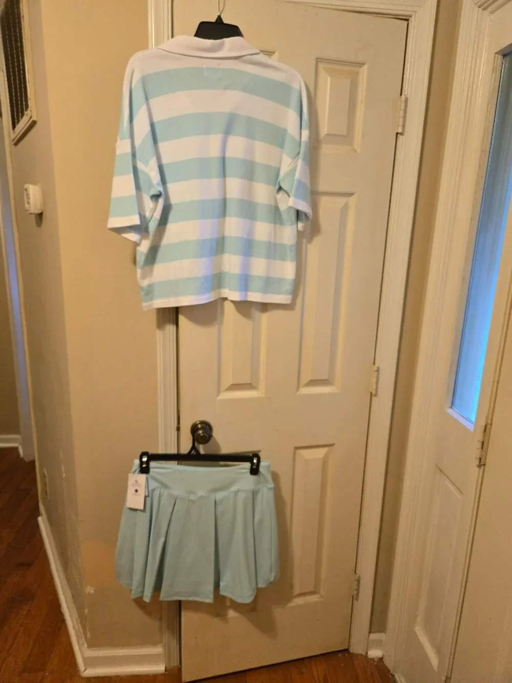 L Crown & Ivy 2-piece matching set-Polo top & skort, NWT